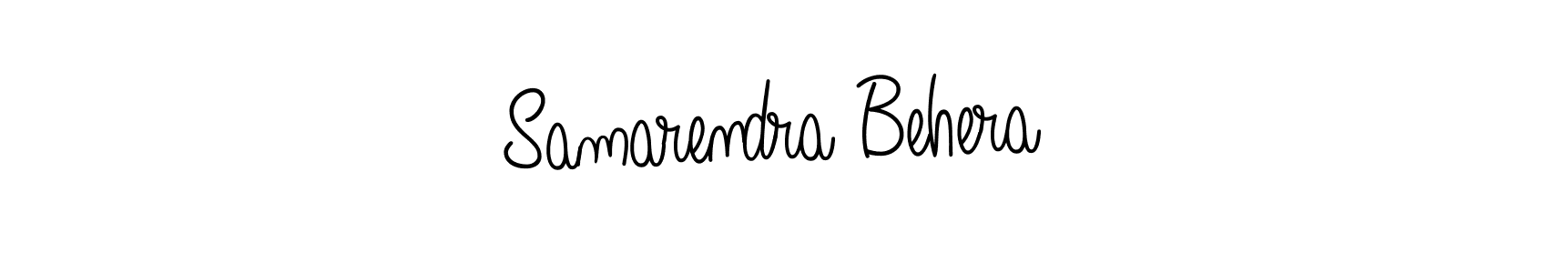 Use a signature maker to create a handwritten signature online. With this signature software, you can design (Angelique-Rose-font-FFP) your own signature for name Samarendra Behera. Samarendra Behera signature style 5 images and pictures png