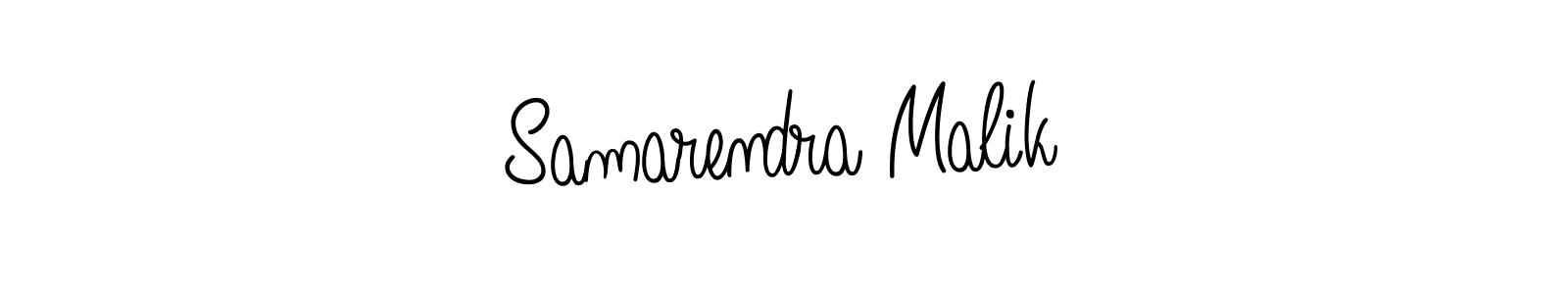 Make a beautiful signature design for name Samarendra Malik. With this signature (Angelique-Rose-font-FFP) style, you can create a handwritten signature for free. Samarendra Malik signature style 5 images and pictures png