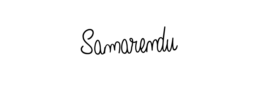 Make a beautiful signature design for name Samarendu. With this signature (Angelique-Rose-font-FFP) style, you can create a handwritten signature for free. Samarendu signature style 5 images and pictures png