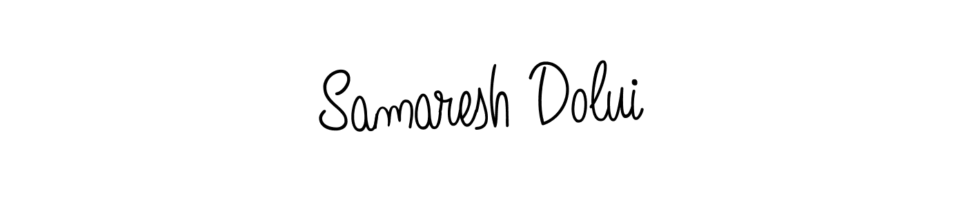 Design your own signature with our free online signature maker. With this signature software, you can create a handwritten (Angelique-Rose-font-FFP) signature for name Samaresh Dolui. Samaresh Dolui signature style 5 images and pictures png
