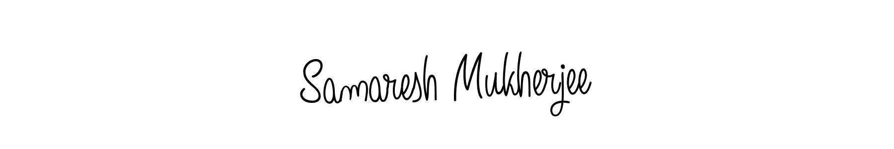 The best way (Angelique-Rose-font-FFP) to make a short signature is to pick only two or three words in your name. The name Samaresh Mukherjee include a total of six letters. For converting this name. Samaresh Mukherjee signature style 5 images and pictures png