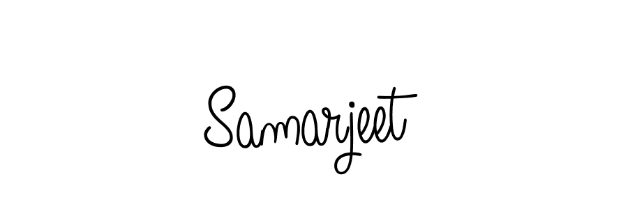 Make a beautiful signature design for name Samarjeet. With this signature (Angelique-Rose-font-FFP) style, you can create a handwritten signature for free. Samarjeet signature style 5 images and pictures png