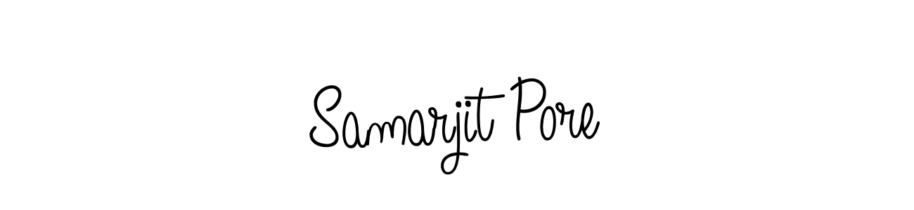 Samarjit Pore stylish signature style. Best Handwritten Sign (Angelique-Rose-font-FFP) for my name. Handwritten Signature Collection Ideas for my name Samarjit Pore. Samarjit Pore signature style 5 images and pictures png