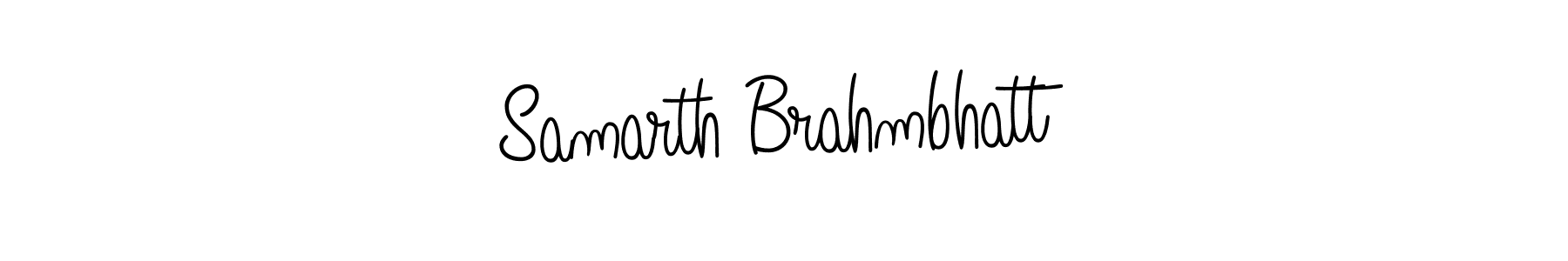 Use a signature maker to create a handwritten signature online. With this signature software, you can design (Angelique-Rose-font-FFP) your own signature for name Samarth Brahmbhatt. Samarth Brahmbhatt signature style 5 images and pictures png