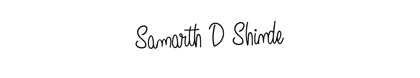 Design your own signature with our free online signature maker. With this signature software, you can create a handwritten (Angelique-Rose-font-FFP) signature for name Samarth D Shinde. Samarth D Shinde signature style 5 images and pictures png