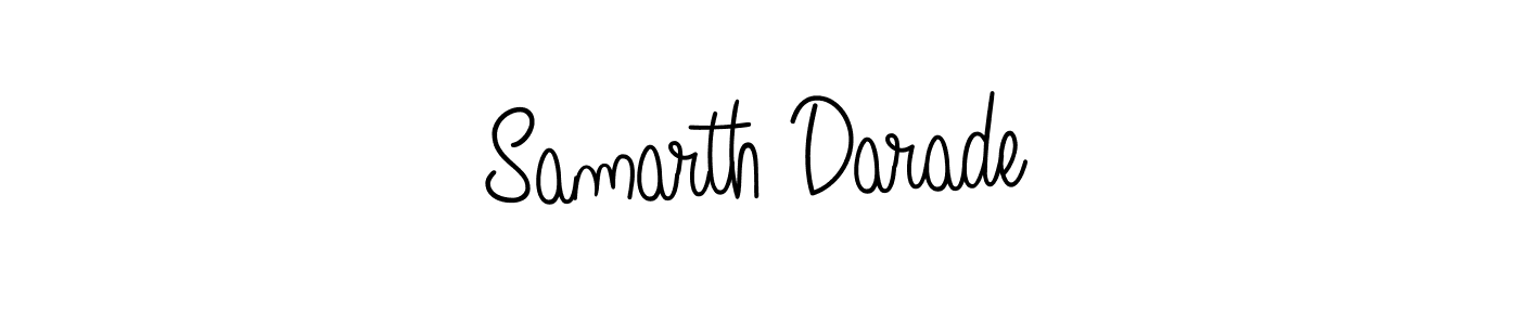 The best way (Angelique-Rose-font-FFP) to make a short signature is to pick only two or three words in your name. The name Samarth Darade include a total of six letters. For converting this name. Samarth Darade signature style 5 images and pictures png