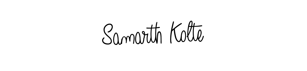 How to Draw Samarth Kolte signature style? Angelique-Rose-font-FFP is a latest design signature styles for name Samarth Kolte. Samarth Kolte signature style 5 images and pictures png