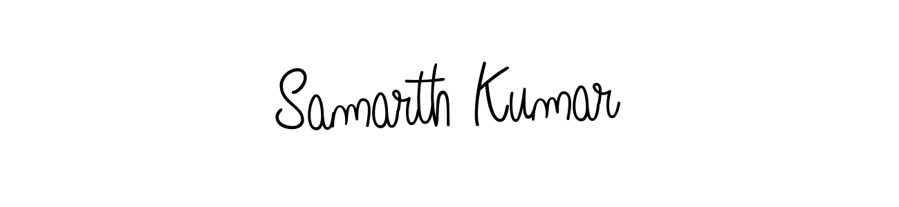 Create a beautiful signature design for name Samarth Kumar. With this signature (Angelique-Rose-font-FFP) fonts, you can make a handwritten signature for free. Samarth Kumar signature style 5 images and pictures png