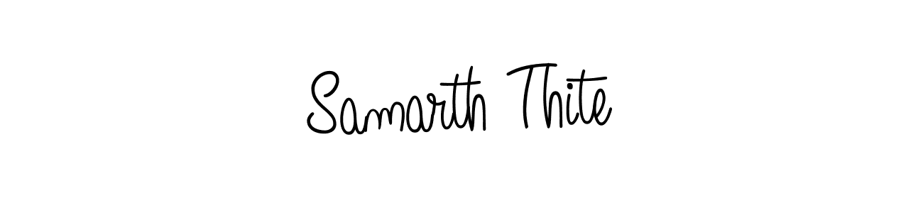 Make a beautiful signature design for name Samarth Thite. With this signature (Angelique-Rose-font-FFP) style, you can create a handwritten signature for free. Samarth Thite signature style 5 images and pictures png