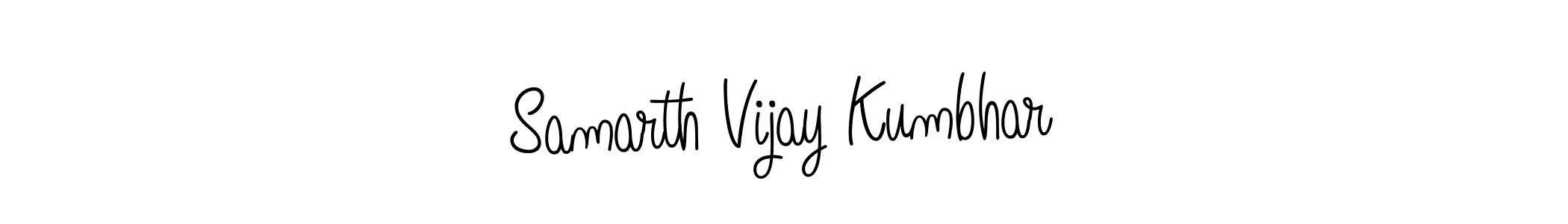 Make a beautiful signature design for name Samarth Vijay Kumbhar. With this signature (Angelique-Rose-font-FFP) style, you can create a handwritten signature for free. Samarth Vijay Kumbhar signature style 5 images and pictures png