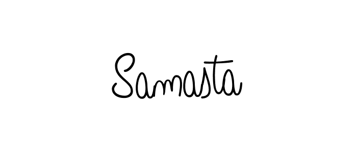 Use a signature maker to create a handwritten signature online. With this signature software, you can design (Angelique-Rose-font-FFP) your own signature for name Samasta. Samasta signature style 5 images and pictures png