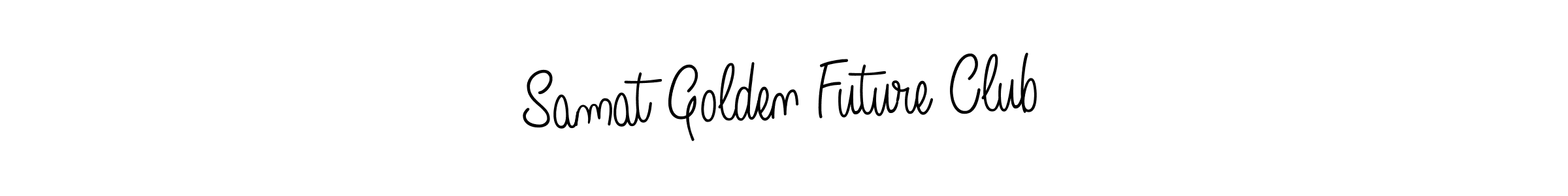 if you are searching for the best signature style for your name Samat Golden Future Club. so please give up your signature search. here we have designed multiple signature styles  using Angelique-Rose-font-FFP. Samat Golden Future Club signature style 5 images and pictures png