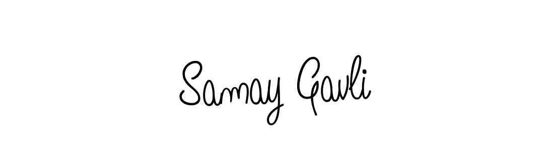 Design your own signature with our free online signature maker. With this signature software, you can create a handwritten (Angelique-Rose-font-FFP) signature for name Samay Gavli. Samay Gavli signature style 5 images and pictures png