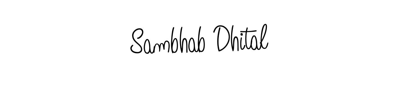 How to make Sambhab Dhital signature? Angelique-Rose-font-FFP is a professional autograph style. Create handwritten signature for Sambhab Dhital name. Sambhab Dhital signature style 5 images and pictures png