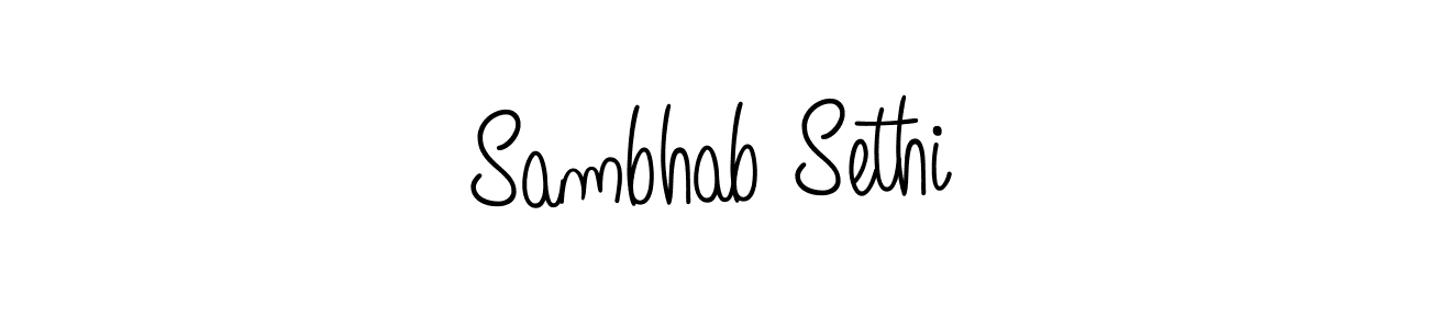 Design your own signature with our free online signature maker. With this signature software, you can create a handwritten (Angelique-Rose-font-FFP) signature for name Sambhab Sethi. Sambhab Sethi signature style 5 images and pictures png