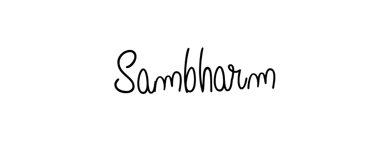 You should practise on your own different ways (Angelique-Rose-font-FFP) to write your name (Sambharm) in signature. don't let someone else do it for you. Sambharm signature style 5 images and pictures png
