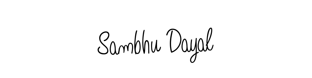 Make a beautiful signature design for name Sambhu Dayal. With this signature (Angelique-Rose-font-FFP) style, you can create a handwritten signature for free. Sambhu Dayal signature style 5 images and pictures png