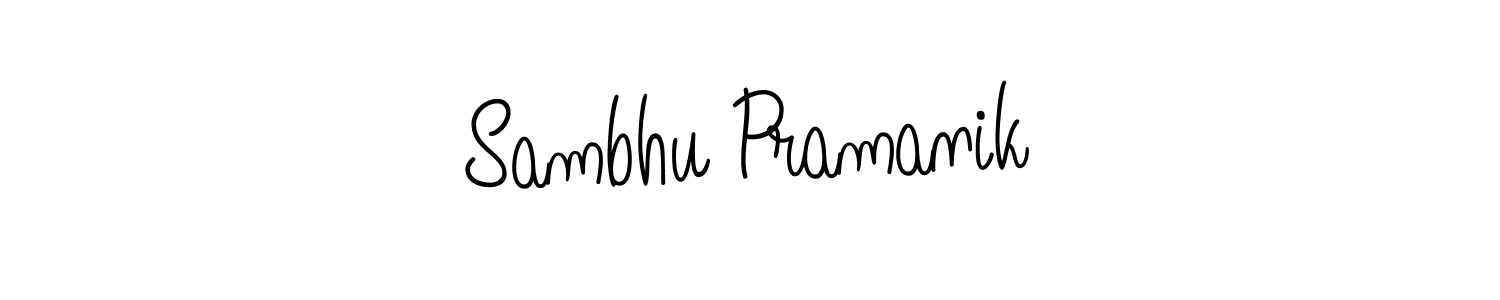 Design your own signature with our free online signature maker. With this signature software, you can create a handwritten (Angelique-Rose-font-FFP) signature for name Sambhu Pramanik. Sambhu Pramanik signature style 5 images and pictures png