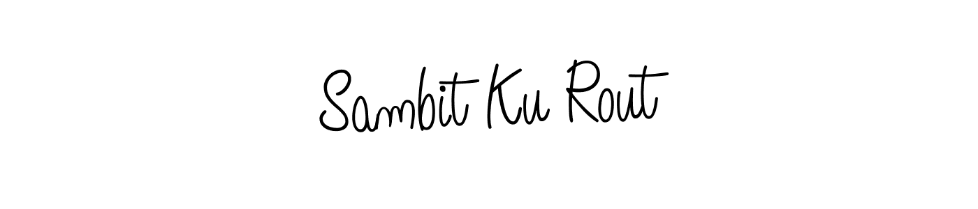 Use a signature maker to create a handwritten signature online. With this signature software, you can design (Angelique-Rose-font-FFP) your own signature for name Sambit Ku Rout. Sambit Ku Rout signature style 5 images and pictures png