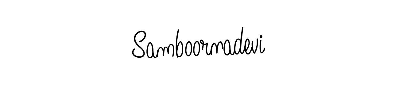 How to Draw Samboornadevi signature style? Angelique-Rose-font-FFP is a latest design signature styles for name Samboornadevi. Samboornadevi signature style 5 images and pictures png