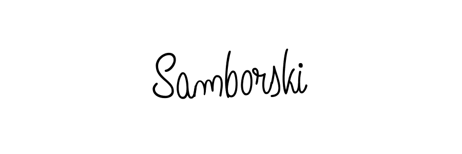 Design your own signature with our free online signature maker. With this signature software, you can create a handwritten (Angelique-Rose-font-FFP) signature for name Samborski. Samborski signature style 5 images and pictures png