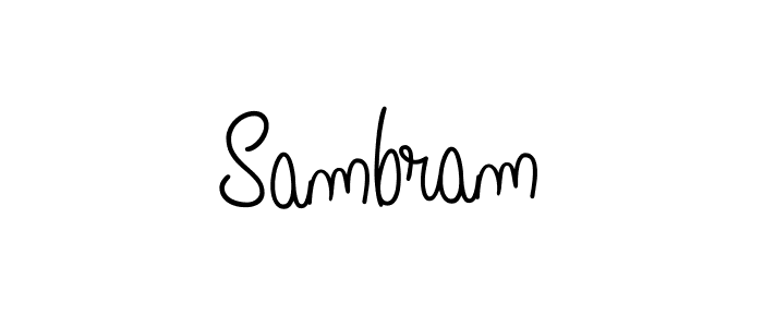 How to make Sambram name signature. Use Angelique-Rose-font-FFP style for creating short signs online. This is the latest handwritten sign. Sambram signature style 5 images and pictures png