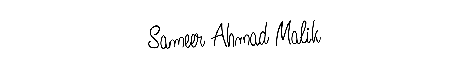 Create a beautiful signature design for name Sameer Ahmad Malik. With this signature (Angelique-Rose-font-FFP) fonts, you can make a handwritten signature for free. Sameer Ahmad Malik signature style 5 images and pictures png