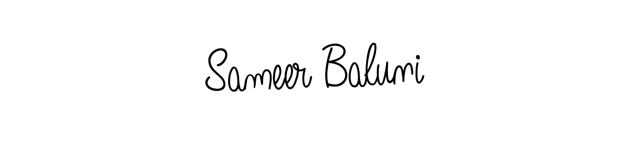 Make a beautiful signature design for name Sameer Baluni. With this signature (Angelique-Rose-font-FFP) style, you can create a handwritten signature for free. Sameer Baluni signature style 5 images and pictures png
