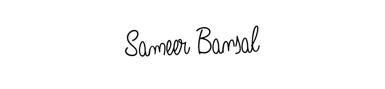 How to make Sameer Bansal name signature. Use Angelique-Rose-font-FFP style for creating short signs online. This is the latest handwritten sign. Sameer Bansal signature style 5 images and pictures png