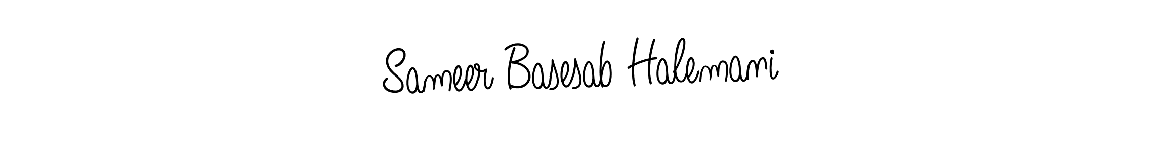 Create a beautiful signature design for name Sameer Basesab Halemani. With this signature (Angelique-Rose-font-FFP) fonts, you can make a handwritten signature for free. Sameer Basesab Halemani signature style 5 images and pictures png