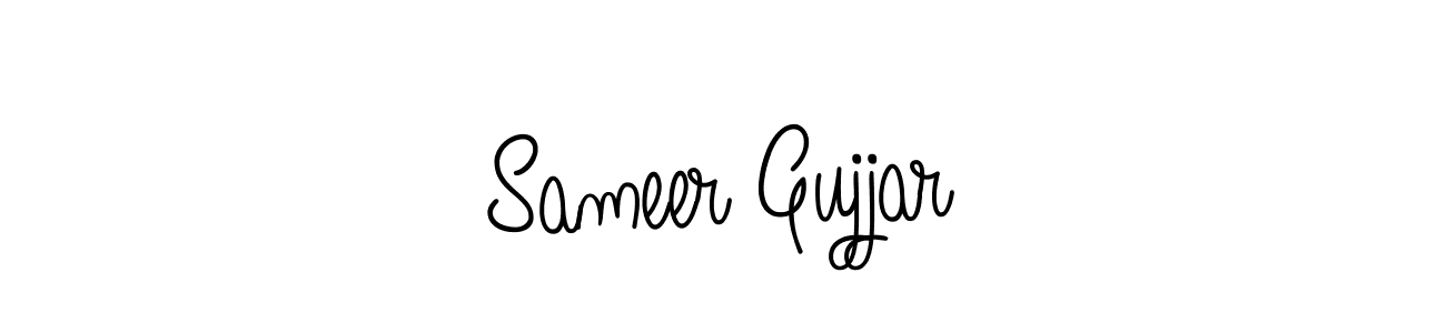 Sameer Gujjar stylish signature style. Best Handwritten Sign (Angelique-Rose-font-FFP) for my name. Handwritten Signature Collection Ideas for my name Sameer Gujjar. Sameer Gujjar signature style 5 images and pictures png