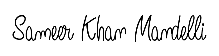 Make a beautiful signature design for name Sameer Khan Mandelli. With this signature (Angelique-Rose-font-FFP) style, you can create a handwritten signature for free. Sameer Khan Mandelli signature style 5 images and pictures png