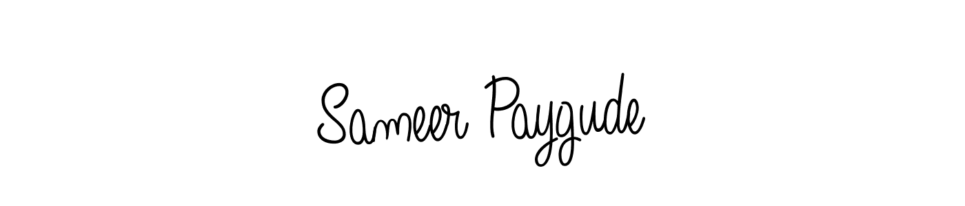 How to make Sameer Paygude name signature. Use Angelique-Rose-font-FFP style for creating short signs online. This is the latest handwritten sign. Sameer Paygude signature style 5 images and pictures png