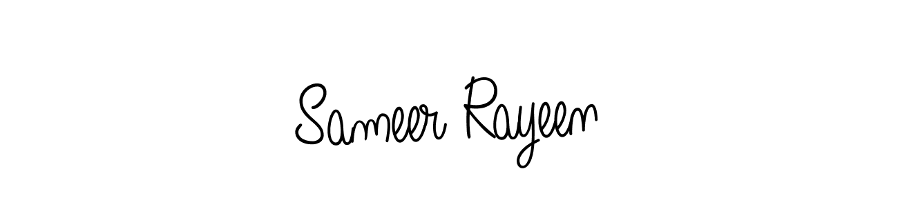 if you are searching for the best signature style for your name Sameer Rayeen. so please give up your signature search. here we have designed multiple signature styles  using Angelique-Rose-font-FFP. Sameer Rayeen signature style 5 images and pictures png