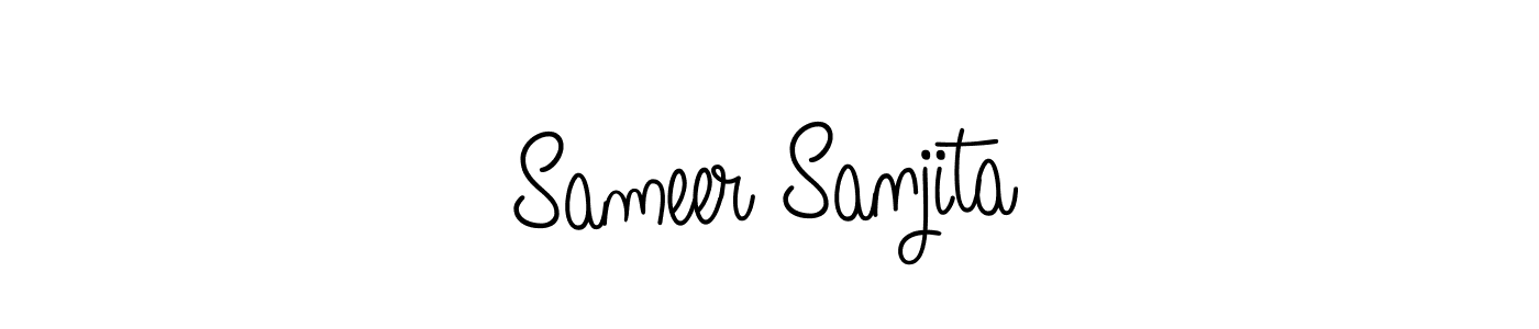 Best and Professional Signature Style for Sameer Sanjita. Angelique-Rose-font-FFP Best Signature Style Collection. Sameer Sanjita signature style 5 images and pictures png