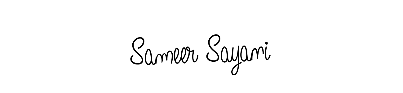 How to Draw Sameer Sayani signature style? Angelique-Rose-font-FFP is a latest design signature styles for name Sameer Sayani. Sameer Sayani signature style 5 images and pictures png