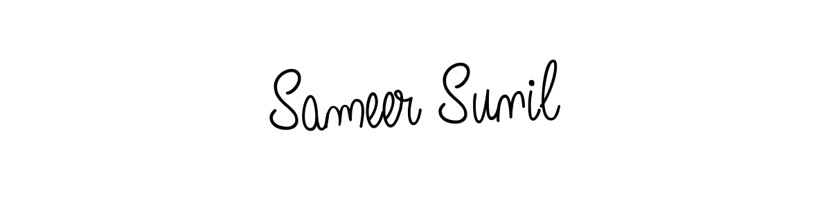 if you are searching for the best signature style for your name Sameer Sunil. so please give up your signature search. here we have designed multiple signature styles  using Angelique-Rose-font-FFP. Sameer Sunil signature style 5 images and pictures png