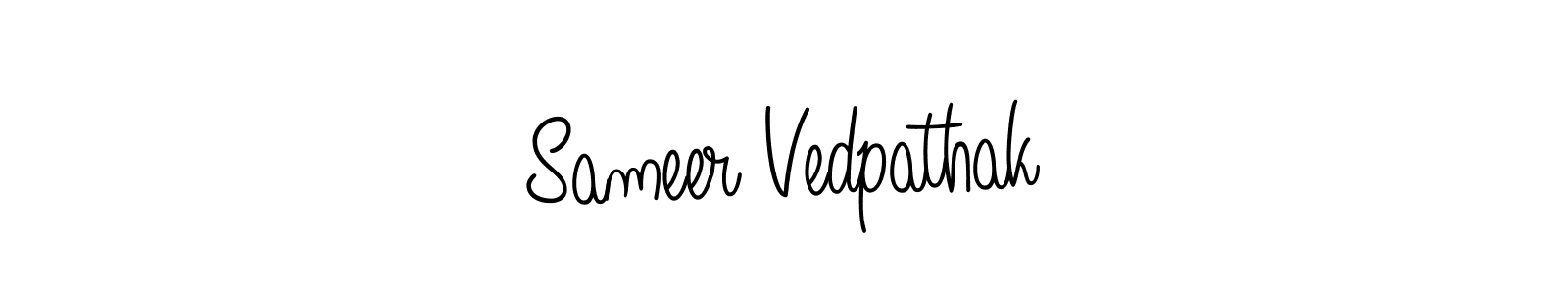 Make a short Sameer Vedpathak signature style. Manage your documents anywhere anytime using Angelique-Rose-font-FFP. Create and add eSignatures, submit forms, share and send files easily. Sameer Vedpathak signature style 5 images and pictures png