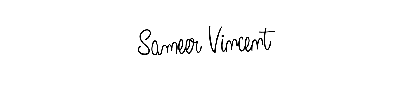 How to Draw Sameer Vincent signature style? Angelique-Rose-font-FFP is a latest design signature styles for name Sameer Vincent. Sameer Vincent signature style 5 images and pictures png