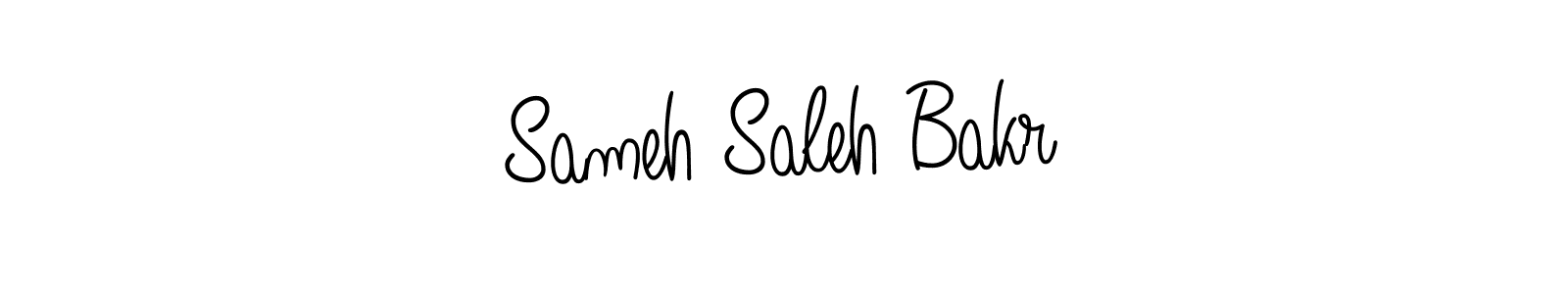 Use a signature maker to create a handwritten signature online. With this signature software, you can design (Angelique-Rose-font-FFP) your own signature for name Sameh Saleh Bakr. Sameh Saleh Bakr signature style 5 images and pictures png