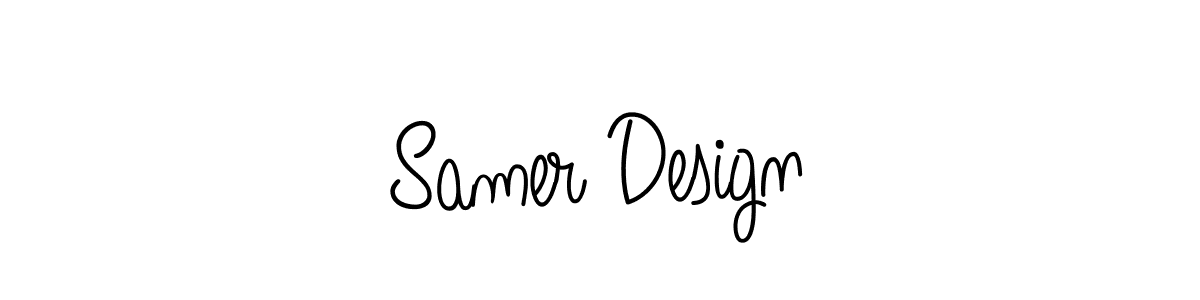 Make a beautiful signature design for name Samer Design. With this signature (Angelique-Rose-font-FFP) style, you can create a handwritten signature for free. Samer Design signature style 5 images and pictures png