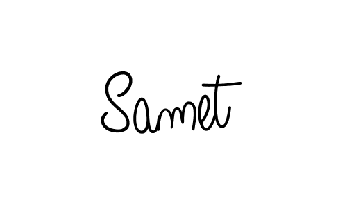 The best way (Angelique-Rose-font-FFP) to make a short signature is to pick only two or three words in your name. The name Samet include a total of six letters. For converting this name. Samet signature style 5 images and pictures png