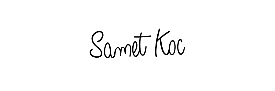 Create a beautiful signature design for name Samet Koc. With this signature (Angelique-Rose-font-FFP) fonts, you can make a handwritten signature for free. Samet Koc signature style 5 images and pictures png
