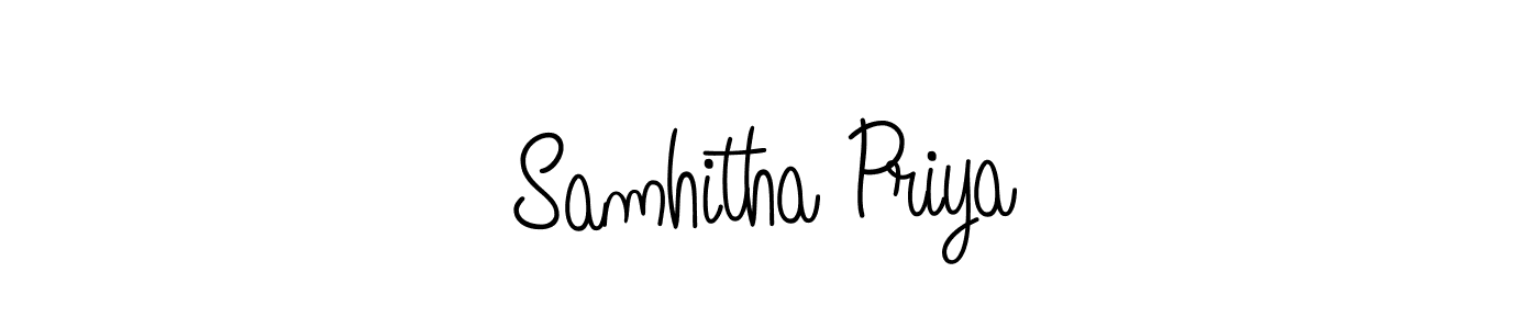 Also You can easily find your signature by using the search form. We will create Samhitha Priya name handwritten signature images for you free of cost using Angelique-Rose-font-FFP sign style. Samhitha Priya signature style 5 images and pictures png