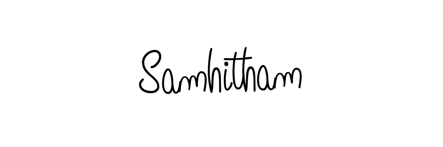 Samhitham stylish signature style. Best Handwritten Sign (Angelique-Rose-font-FFP) for my name. Handwritten Signature Collection Ideas for my name Samhitham. Samhitham signature style 5 images and pictures png