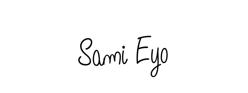 How to make Sami Eyo name signature. Use Angelique-Rose-font-FFP style for creating short signs online. This is the latest handwritten sign. Sami Eyo signature style 5 images and pictures png