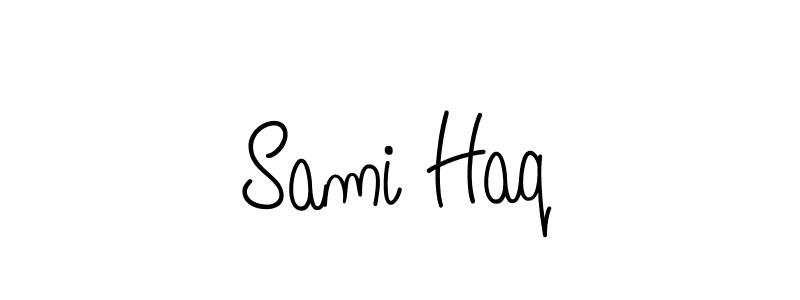 Design your own signature with our free online signature maker. With this signature software, you can create a handwritten (Angelique-Rose-font-FFP) signature for name Sami Haq. Sami Haq signature style 5 images and pictures png