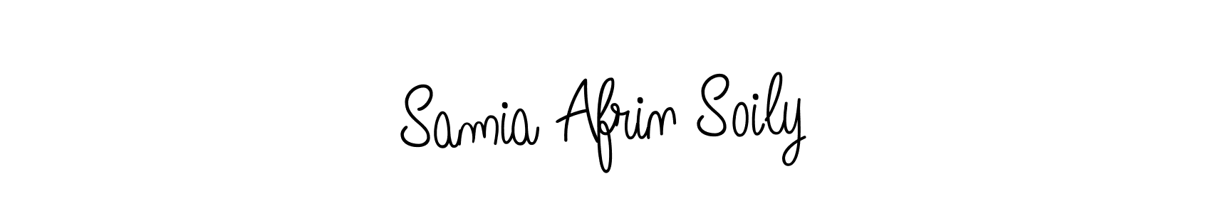 Also You can easily find your signature by using the search form. We will create Samia Afrin Soily name handwritten signature images for you free of cost using Angelique-Rose-font-FFP sign style. Samia Afrin Soily signature style 5 images and pictures png