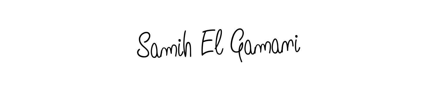 Samih El Gamani stylish signature style. Best Handwritten Sign (Angelique-Rose-font-FFP) for my name. Handwritten Signature Collection Ideas for my name Samih El Gamani. Samih El Gamani signature style 5 images and pictures png