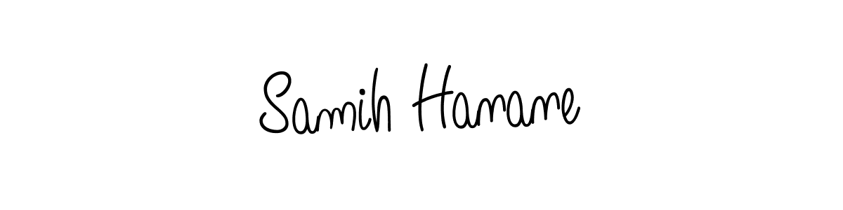 Use a signature maker to create a handwritten signature online. With this signature software, you can design (Angelique-Rose-font-FFP) your own signature for name Samih Hanane. Samih Hanane signature style 5 images and pictures png